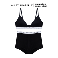 Bộ Đồ Lót Mút Mỏng Và Quần Boxer Nữ Vải Sợi Bamboo Từ Thiên Nhiên Viền Lưng Logo BeingMe Miley Lingerie