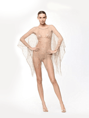 Áo Xuyên Thấu Transparent beige poncho Primadonna Collection