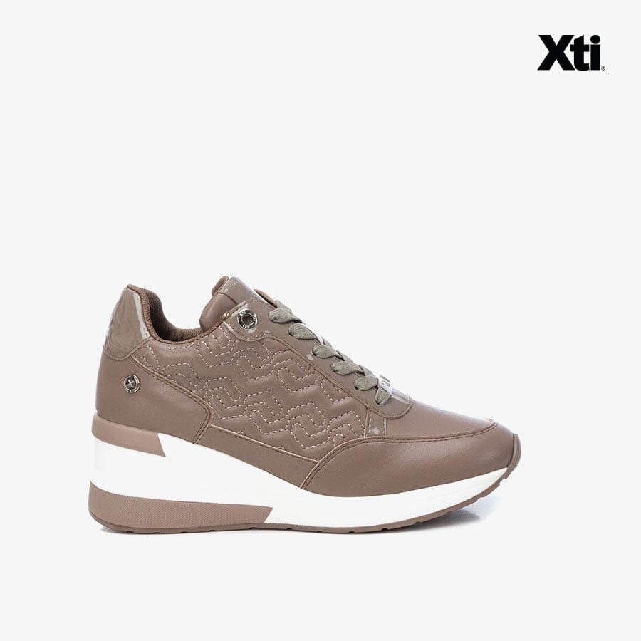 [Trưng bày] Giày Sneakers Nữ XTI Taupe Pu Ladies Shoes