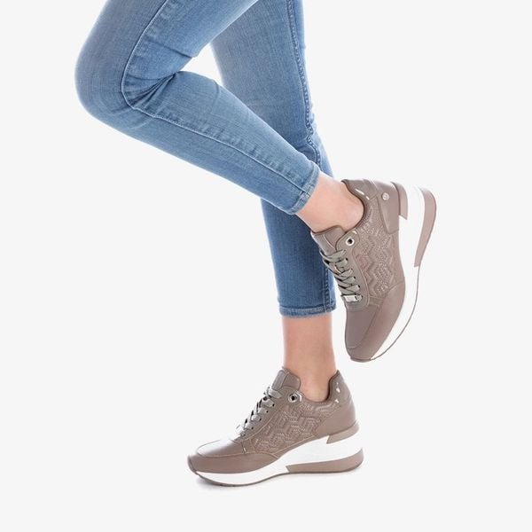 [Trưng bày] Giày Sneakers Nữ XTI Taupe Pu Ladies Shoes