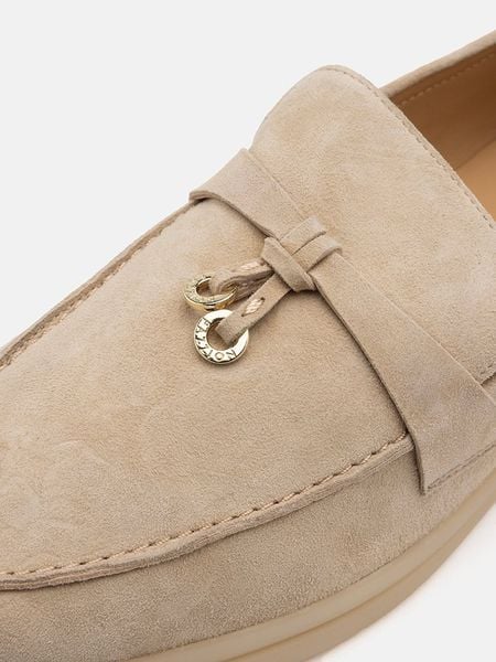 Giày Lười Nữ Pazzion Phoenix Knot Detail Suede Loafers
