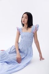 Đầm Nữ TheBlueTshirt Maxi People Stripe Dress - Red ZigZag Lace