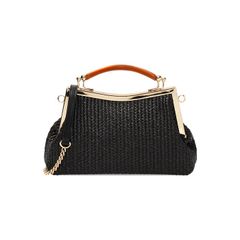 Túi Cói Mini Primadonna Collection Rafia Minibag Black