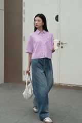 Áo Sơ Mi Nữ TheBlueTshirt Small Shirt - Lilac Cotton Poplin