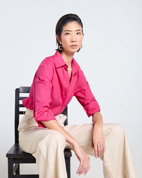 Quần Dài Nữ F2 Linen  Kem Tender Drit