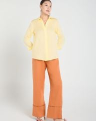 Quần Dài Nữ F2 Linen Cam Ngói A Touch Of Effortless Elegance