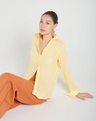 Quần Dài Nữ F2 Linen Cam Ngói A Touch Of Effortless Elegance