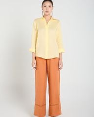 Quần Dài Nữ F2 Linen Cam Ngói A Touch Of Effortless Elegance