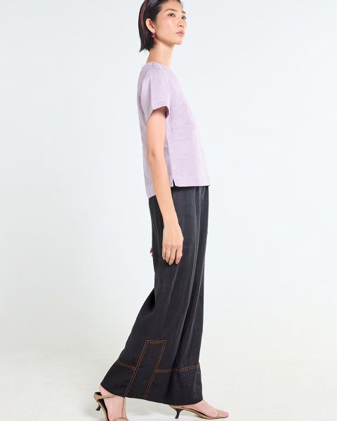 Quần Dài Nữ F2 Linen  Đen Tender Drit