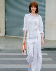 Quần Dài Nữ F2 Linen Trắng Tender Drit