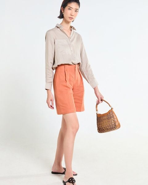 Quần Short Nữ F2 Linen Cam Tender Drit