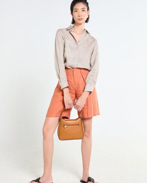 Quần Short Nữ F2 Linen Cam Tender Drit