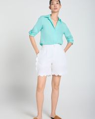 Áo Sơ Mi Nữ F2 Linen Xanh A Touch Of Effortless Elegance