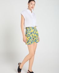 Quần Short Nữ F2 Kaki Vàng Xanh A Touch Of Effortless Elegance