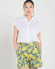Quần Short Nữ F2 Kaki Vàng Xanh A Touch Of Effortless Elegance
