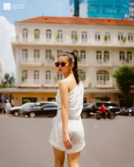 Quần Short Nữ F2 Linen Trắng Fall Muse