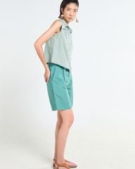 Quần Short Nữ F2 Linen Xanh Lá Nhạt Tender Drit