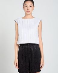 Áo Kiểu Nữ F2 Linen Trắng A Touch Of Effortless Elegance