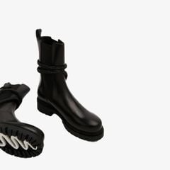 Giày Boots Nữ Rene Caovilla Cleo Crystal Black Bootie 25