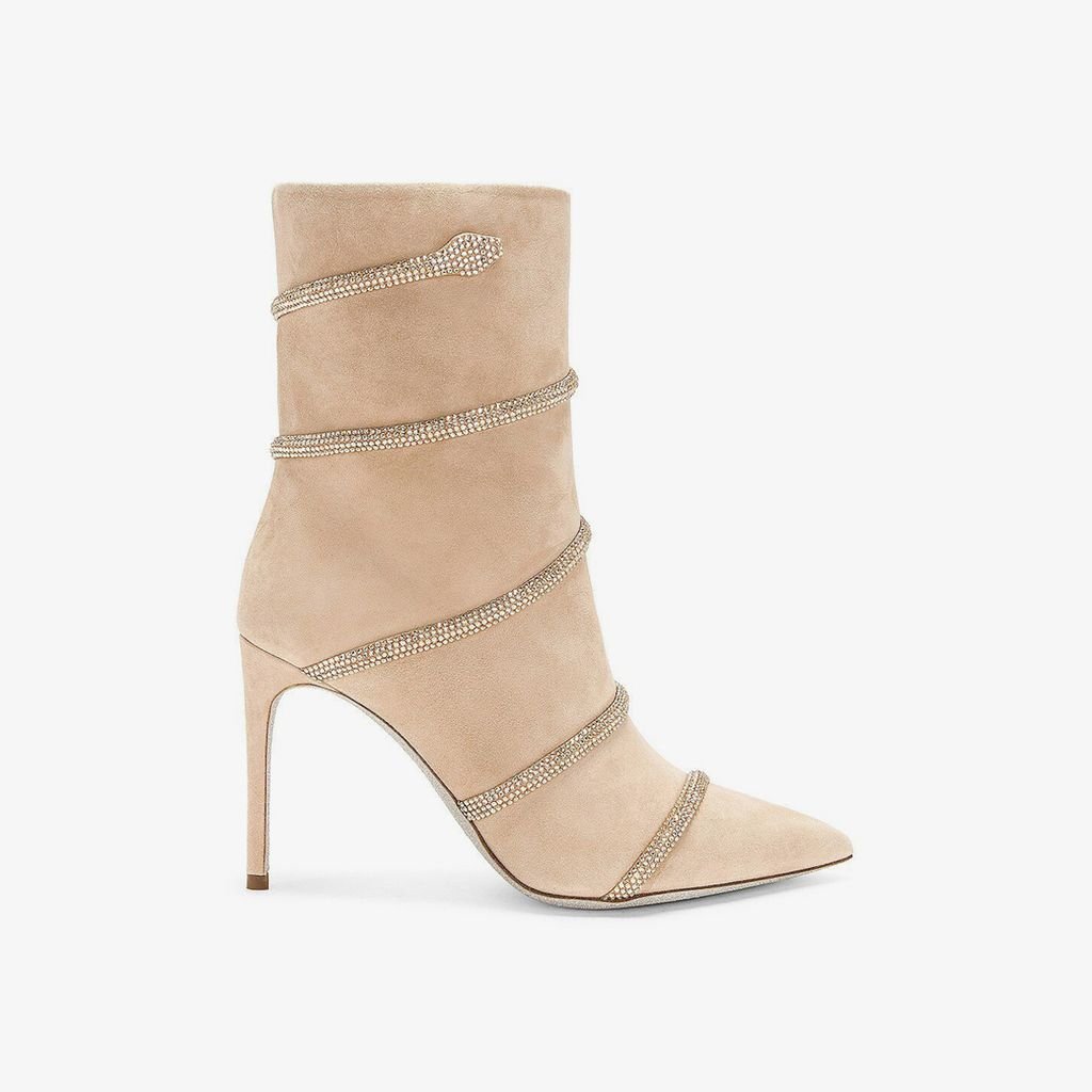 Giày Boots Nữ Rene Caovilla Cleo Crystal Booties 100 mm