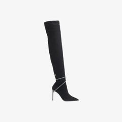 Giày Boots Nữ Rene Caovilla Suede Thigh-High Boots