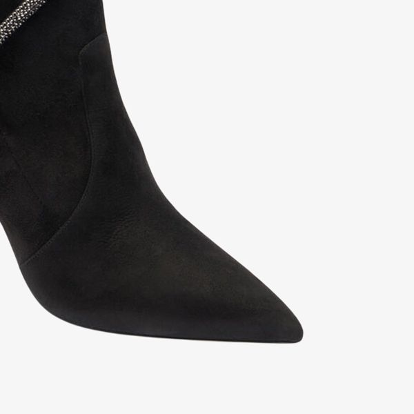 Giày Boots Nữ Rene Caovilla Cleo Crystals Black Bootie 100 mm