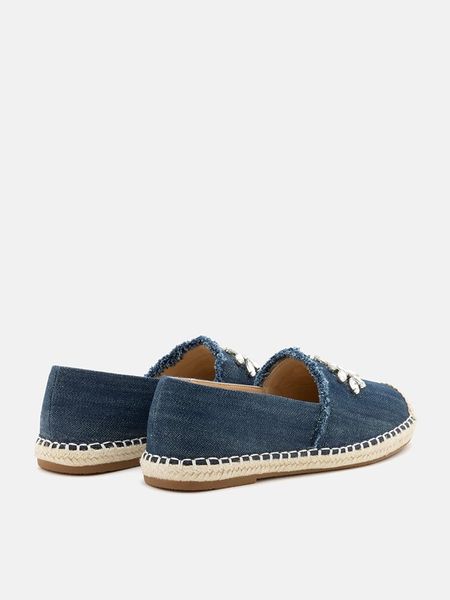 Giày Lười Nữ Pazzion Regina Crystal Embellished Denim Espadrilles