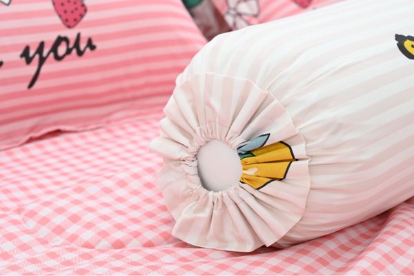 Bộ chăn ga gối cotton nhung STEFANI ST200025 hình dâu