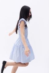 Đầm Nữ TheBlueTshirt Mini People Stripe Dress - Red ZigZag Lace