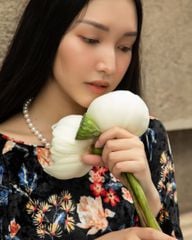 Áo Dài Nhung Đen Gems Of Vietnam - Không Kèm Quần