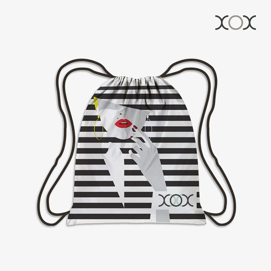 Balo Unisex Dây Rút XOX Girl In Stripe
