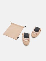 Giày Búp Bê Nữ Pazzion Simona Quilted Bow Pearl Foldable Flats