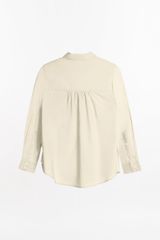 Áo Sơ Mi Nữ TheBlueTshirt New Pocket Oversize Shirt - Beige Poplin 110