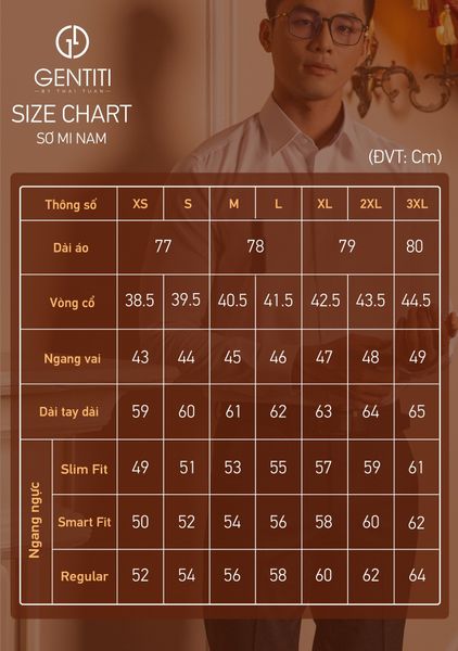 Áo Sơ Mi Nam GENTITI Kẻ Sọc Tay Dài Màu Xanh - Kiểu Dáng Smart Fit