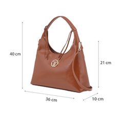 Túi Xách Nữ THÁI TUẤN Hobo Khóa Kéo Màu Nâu