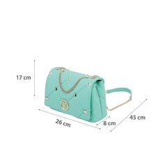 Túi Xách Tay Nữ THÁI TUẤN Đeo Vai Khóa Bấm Thời Trang Màu Xanh Mint