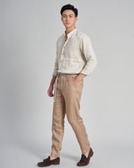 Áo Sơ Mi Nam F2 Linen Kem The New Cool