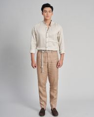 Áo Sơ Mi Nam F2 Linen Kem The New Cool