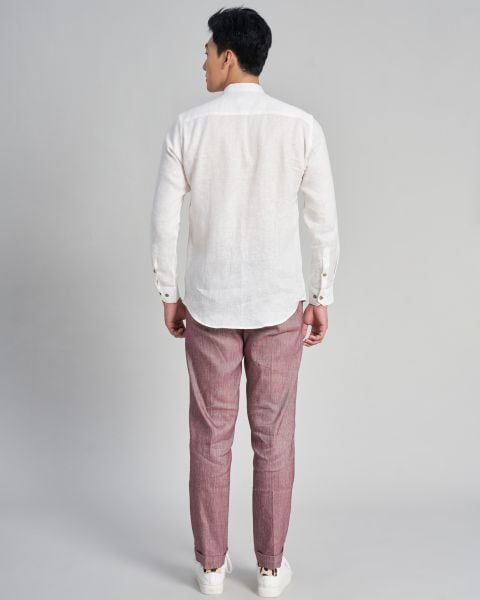 Áo Sơ Mi Nam F2 Linen Trắng  The New Cool