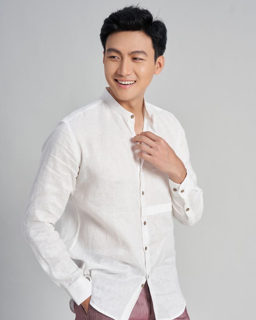 Áo Sơ Mi Nam F2 Linen Trắng  The New Cool