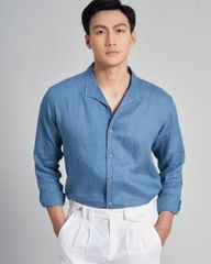 Áo Sơ Mi Nam F2 Linen Xanh Xám The New Cool