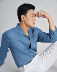 Áo Sơ Mi Nam F2 Linen Xanh Xám The New Cool