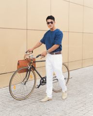 Áo Thun Nam Linen Xanh New Spirit