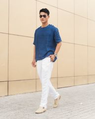 Áo Thun Nam Linen Xanh New Spirit
