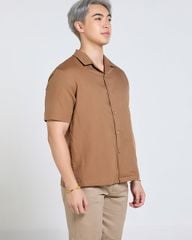Áo Sơ Mi Nam F2 Linen  Nâu Nhạt Tender Drit