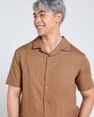 Áo Sơ Mi Nam F2 Linen  Nâu Nhạt Tender Drit