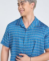 Áo Sơ Mi Nam F2 Linen Xanh Hươu Tay Ngắn Tender Drit