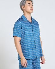 Áo Sơ Mi Nam F2 Linen Xanh Hươu Tay Ngắn Tender Drit
