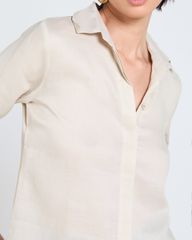 Áo Sơ Mi Nữ F2 Linen Kem Tender Drit