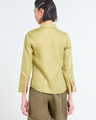 Áo Sơ Mi Nữ F2 Linen Xanh Cốm Tender Drit